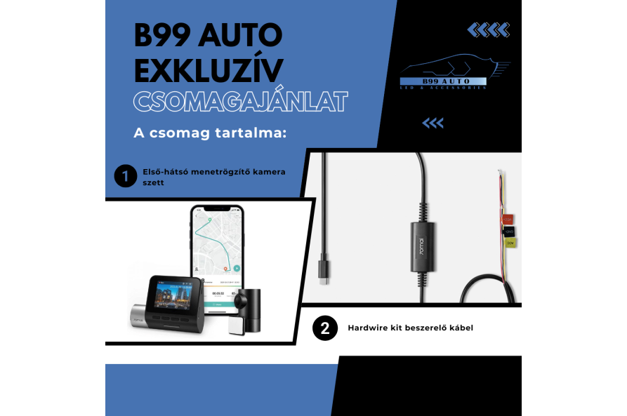 Első-hátsó menetrögzítő kamera hardwire kittel Első-hátsó menetrögzítő kamera hardwire kittel